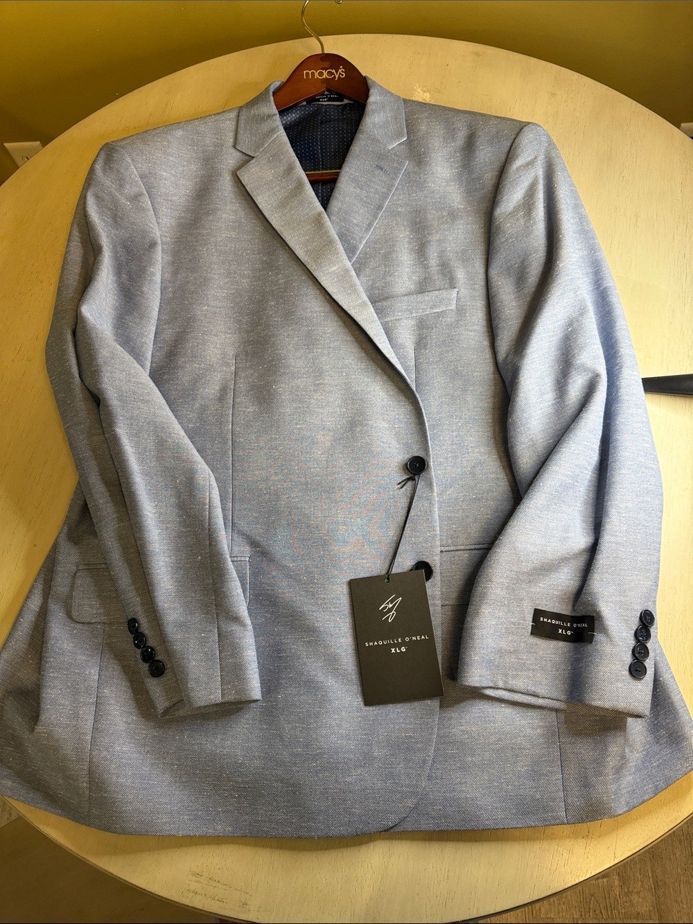 Shaq XLG Linen Blend Light Blue Sport Coat Blazer